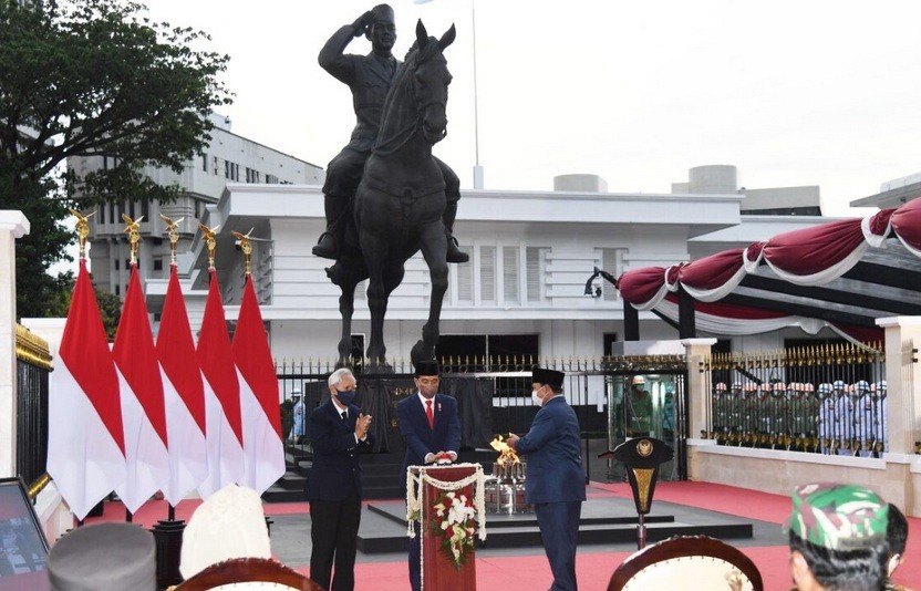 Presiden Resmikan Tugu Api Semangat Indonesia Merdeka Tidak Pernah Padam