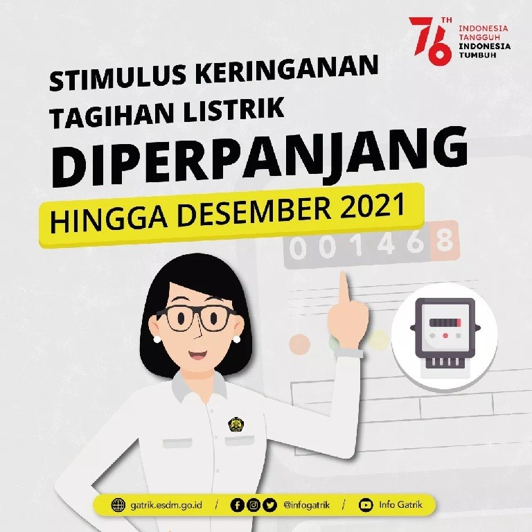 Pemerintah Perpanjang Stimulus Program Ketenagalistrikan Hingga Desember 2021