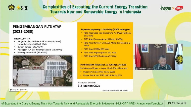  Launching IYSRE 2021, Tegaskan Komitmen Terhadap Transisi Energi